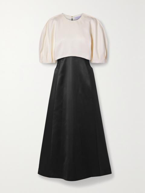 Monod Cutout Wool And Silk-blend Duchesse-satin Maxi Dress
