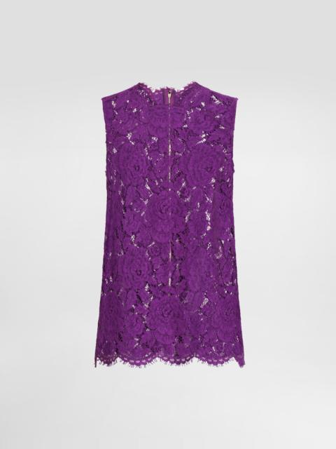 Cordonetto floral lace top