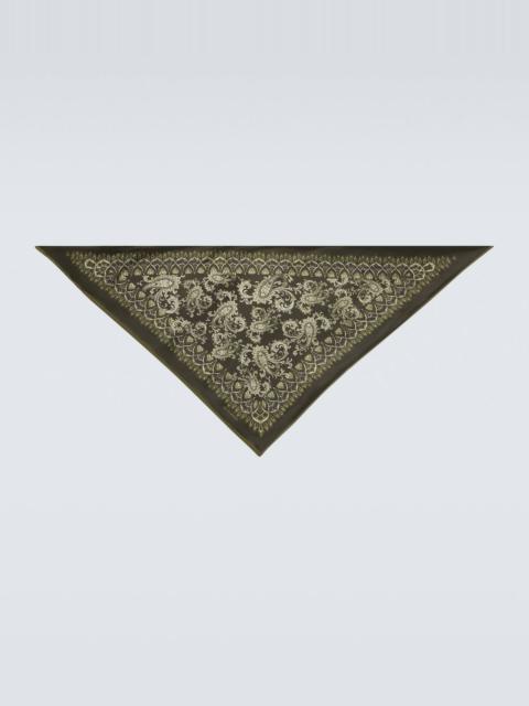 Paisley silk pocket square