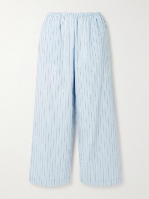 Ease Striped Organic Cotton-poplin Pajama Pants