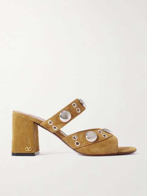 Nellcôte 75 Embellished Suede Mules