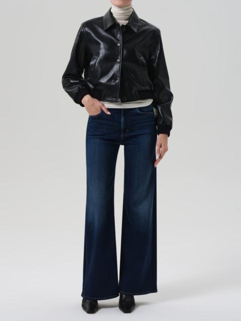 Lola Bomber Recycled Leather Jacket
In Black