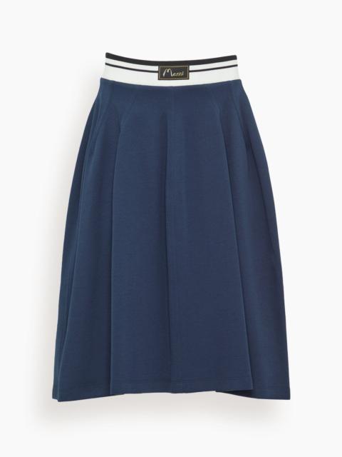 High Waisted Midi Skirt in Ink