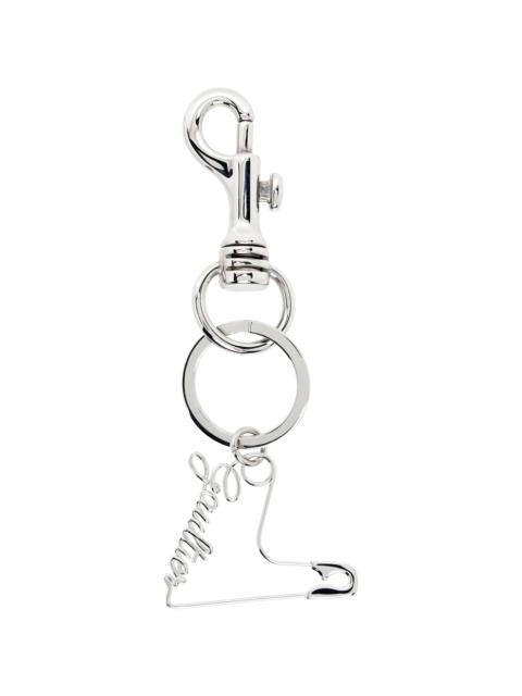 Silver 'The Heart Safety Pin' Keychain