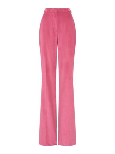 Vesta Flare Pant in Fuchsia Sea Island Cotton Corduroy