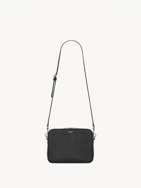 SAINT LAURENT SMALL CAMERA BAG IN GRAINED LEATHER