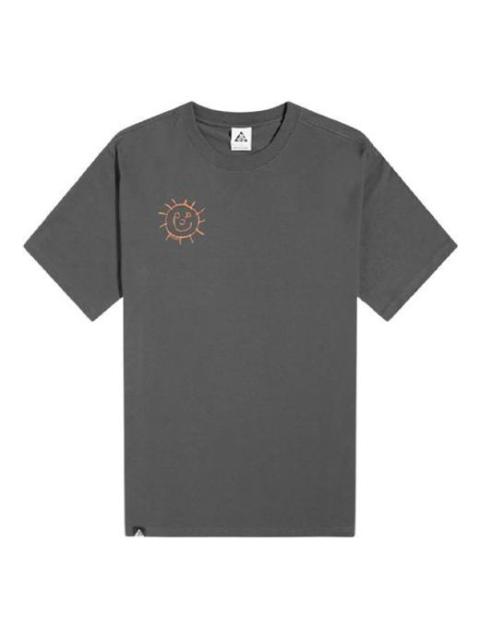 Nike ACG Smiling Face Logo Round Neck Breathable Short Sleeve Gray DD8806-070