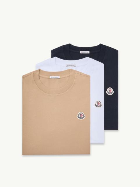 Logo Patch Cotton T-Shirt (Pack of Three)