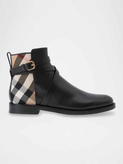 Pryle Equestrian Check Ankle Booties