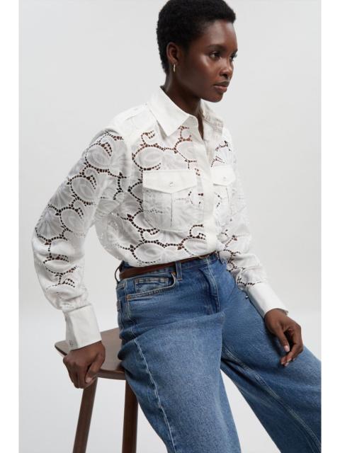 Cotton Cutwork Woven Shirt