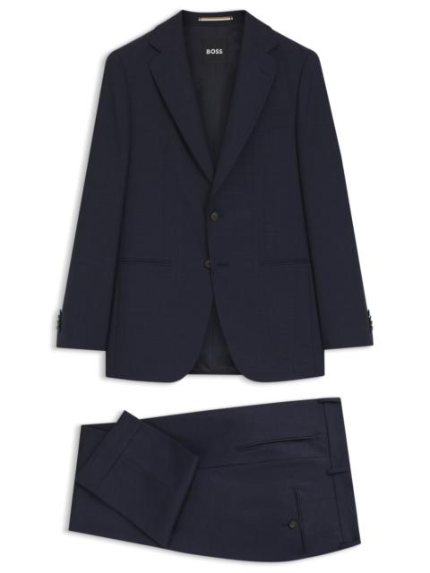 TWO-PIECE SLIM-FIT SUIT IN CHECKED VIRGIN WOOL