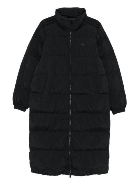 Adicolor quilted-panel long coat