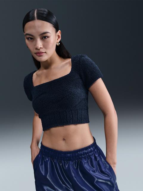 Nike Sportswear Phoenix Cozy Bouclé Women's Short-Sleeve Cropped Knit Top