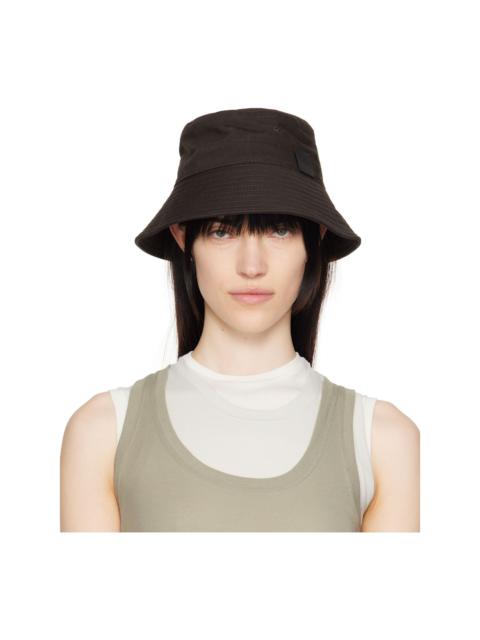 Brown Logo Bucket Hat