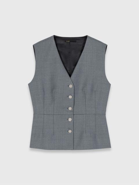 Jewel-button tailored jacket