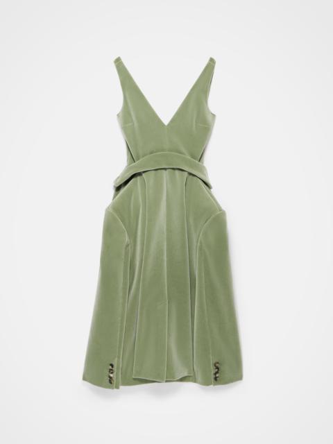 WOMENS STRUCTURED DRESS IN ARTICHOKE