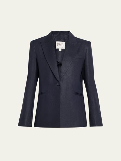 Boy Blazer in Chintzed Linen