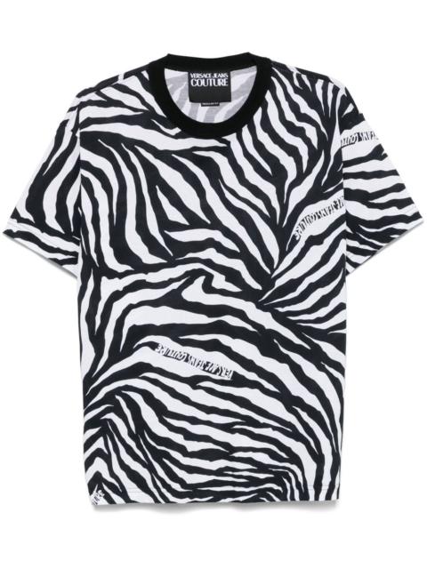 zebra-print T-shirt
