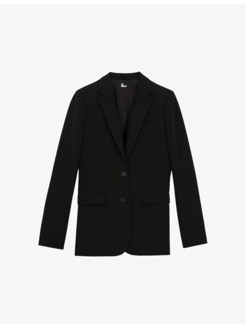 Straight-fit stretch-crepe blazer
