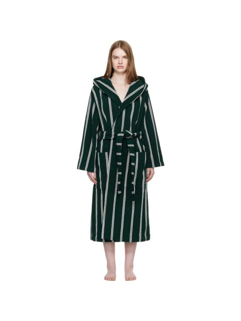 Green Terry Hooded Bathrobe