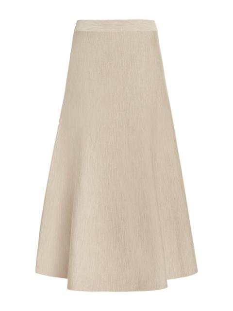 Freddie Skirt in Oatmeal Cashmere Wool