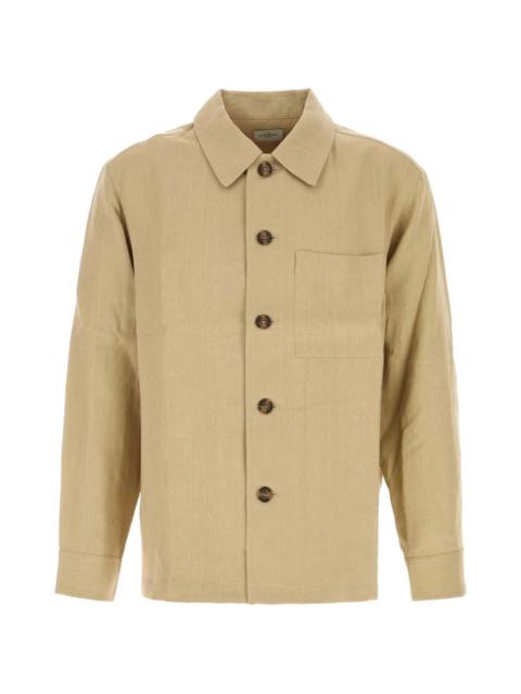 button linen overshirt