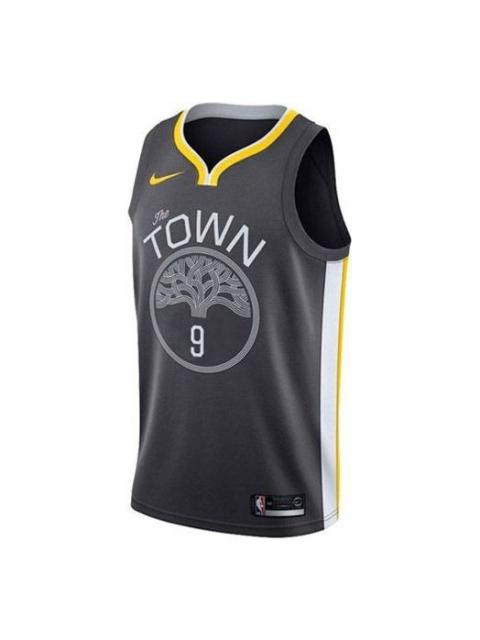 Men's Nike NBA Stripe Alphabet Printing Basketball Jersey/Vest SW Fan Edition Golden State Warriors 