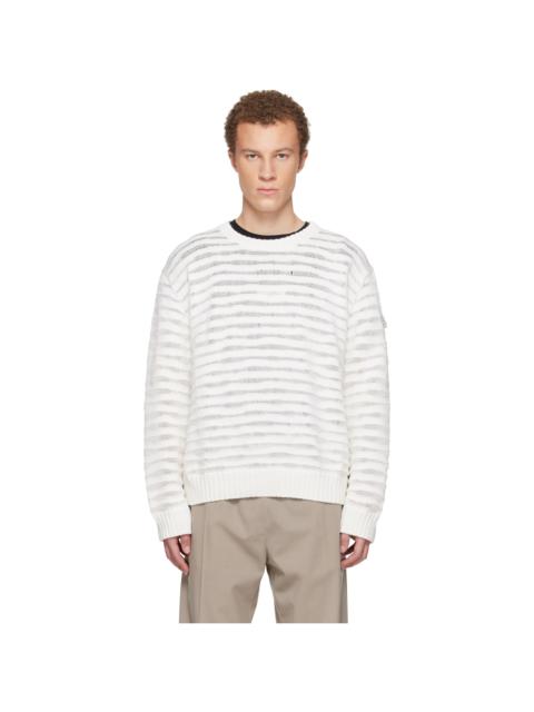 Off-White Open-Knit Stripe Sweater