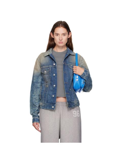 Blue Distressed Denim Jacket