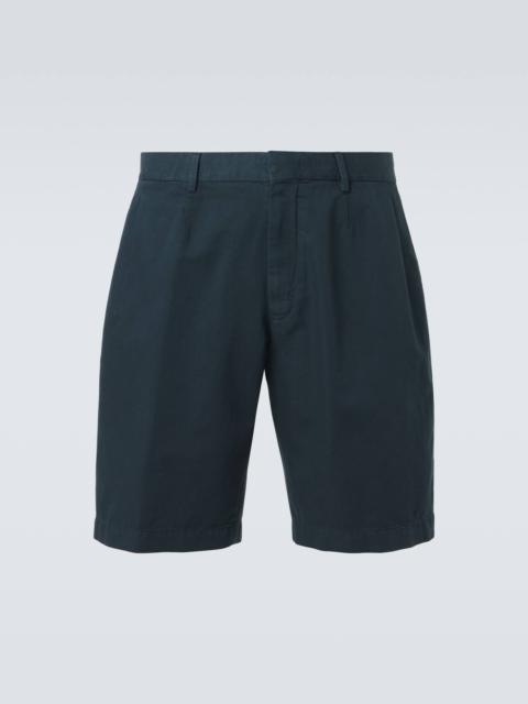 Cotton and linen shorts