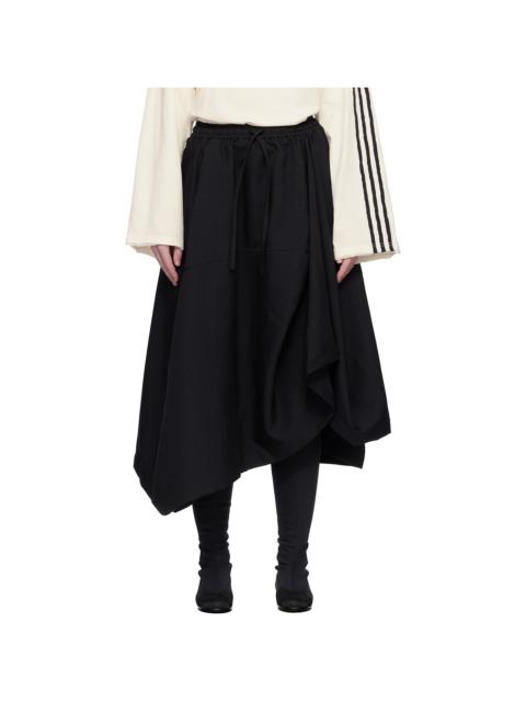 Black Sport Uniform Midi Skirt