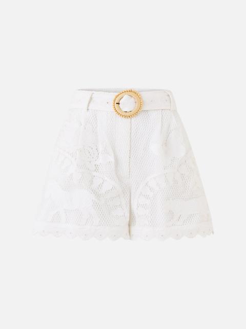 LACE TUCK FRONT SHORT