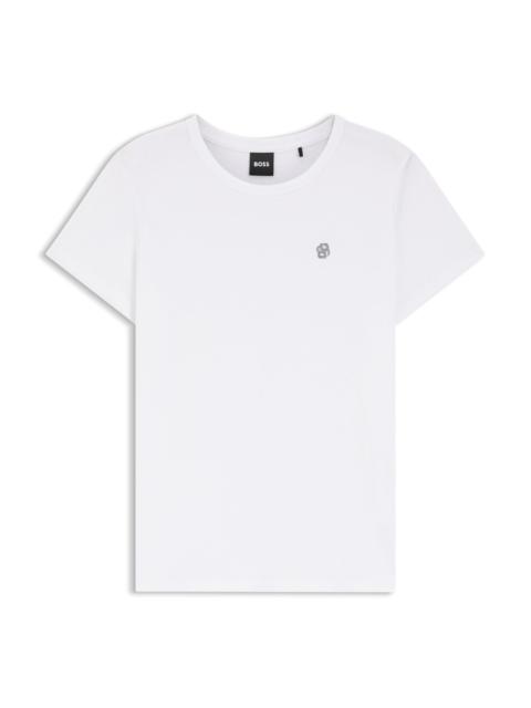LOGO-ARTWORK SLIM-FIT T-SHIRT IN COTTON JERSEY