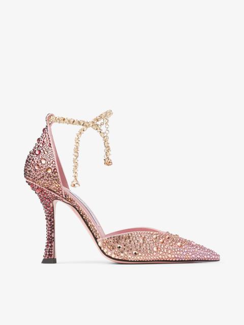Stevie 100
Silky Blush Satin Crystal Pumps