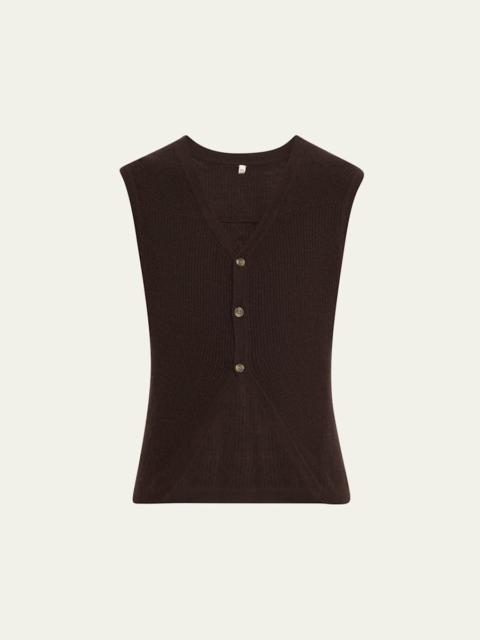 Cashmere Ribbed Vest