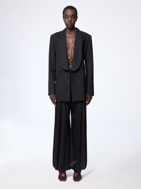 Black Harem Silk Satin Pants