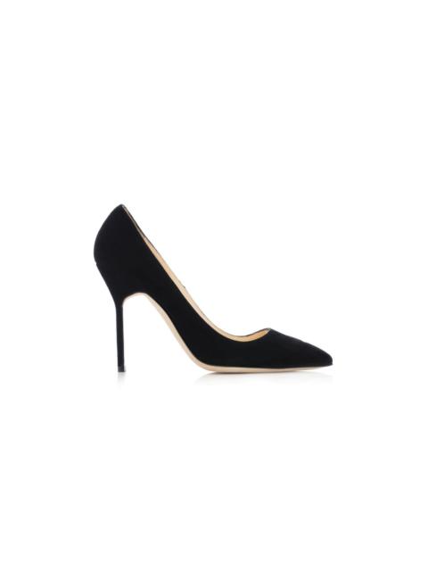 Black Suede Pointed Toe Pumps