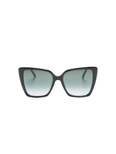 oversize-frame glitter sunglasses