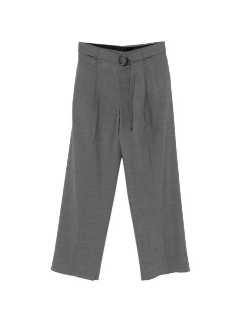 pleated tailored trousers