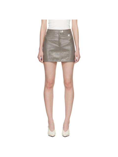 Gray Reedition Vinyl Miniskirt