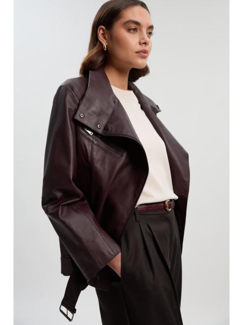 Leather Relaxed Biker Jacket