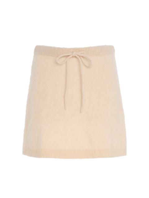 Roma Mohair-Blend Mini Skirt ivory