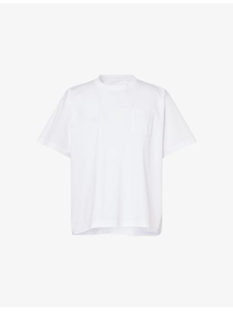 Oversized Curved-Seam Cotton T-Shirt