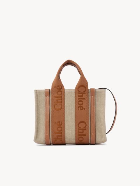 SMALL WOODY TOTE BAG IN LINEN