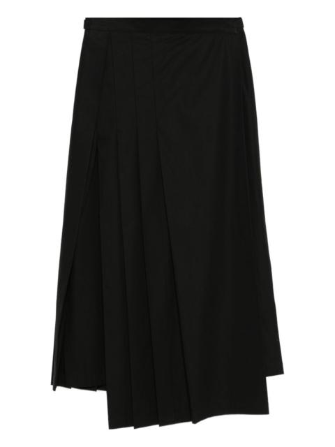 pleated wrap skirt
