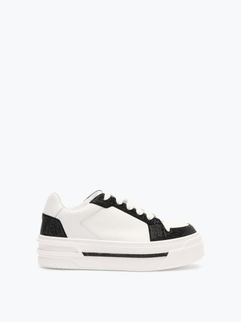 XTRA WHITE-BLACK SNEAKER WITH CRYSTALS 50