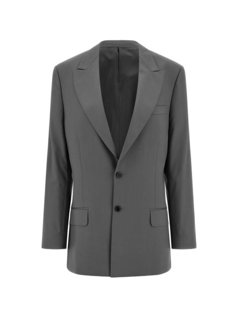 peak lapels single-breasted blazer