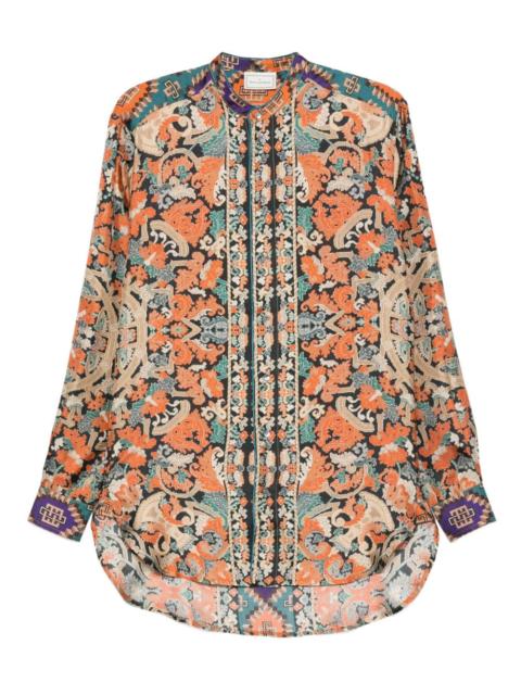 Aloe mandarin-collar shirt