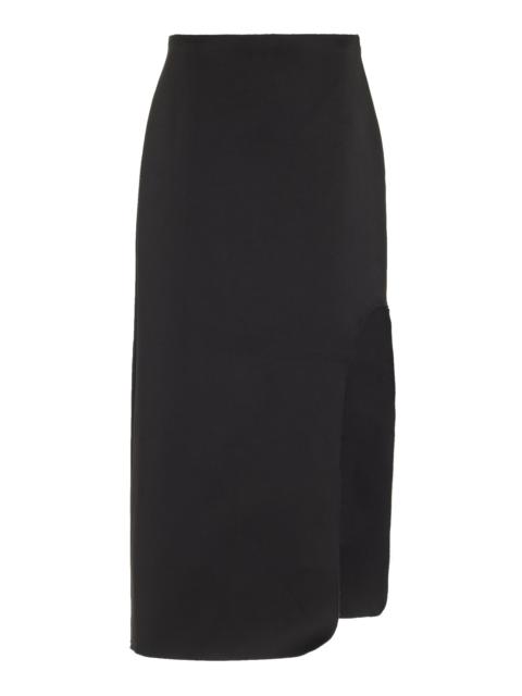 Wick Slit-Detailed Midi Skirt black