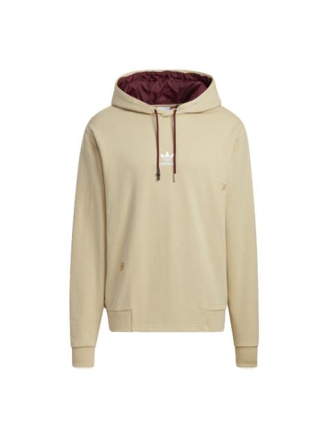 adidas originals Cny Hoody Limited Solid Color Logo Pullover Prairie Brown HC0563